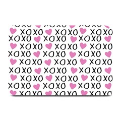 Xo Valentines Day Pattern Plate Mats by Valentinaart