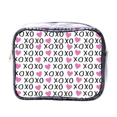 Xo Valentines Day Pattern Mini Toiletries Bag (one Side) by Valentinaart