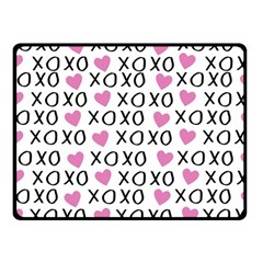 Xo Valentines Day Pattern Fleece Blanket (small) by Valentinaart