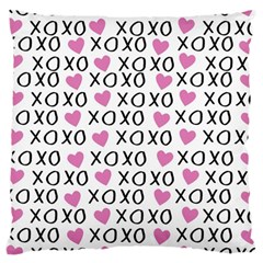 Xo Valentines Day Pattern Large Cushion Case (one Side) by Valentinaart