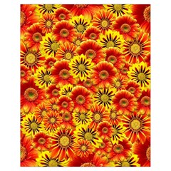 Brilliant Orange And Yellow Daisies Drawstring Bag (small) by retrotoomoderndesigns