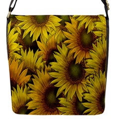 Surreal Sunflowers Flap Closure Messenger Bag (s) by retrotoomoderndesigns