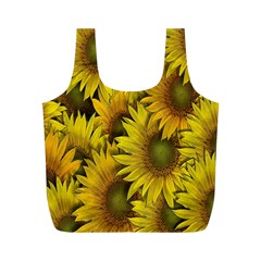 Surreal Sunflowers Full Print Recycle Bag (m) by retrotoomoderndesigns