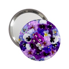 Pretty Purple Pansies 2 25  Handbag Mirrors by retrotoomoderndesigns