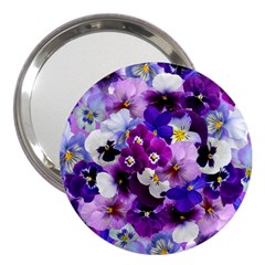 Pretty Purple Pansies 3  Handbag Mirrors by retrotoomoderndesigns