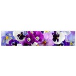 Pretty Purple Pansies Small Flano Scarf Front