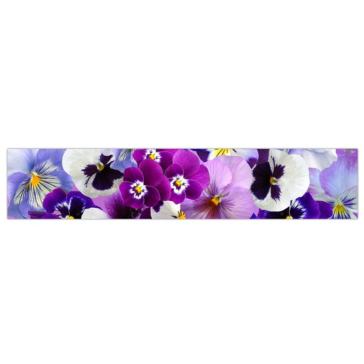 Pretty Purple Pansies Small Flano Scarf