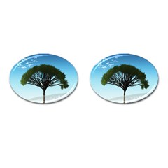 Tree And Blue Sky Cufflinks (oval) by LoolyElzayat