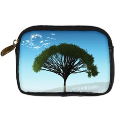 Tree And Blue Sky Digital Camera Leather Case by LoolyElzayat