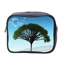 Tree And Blue Sky Mini Toiletries Bag (two Sides) by LoolyElzayat