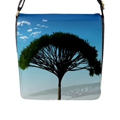 Tree And Blue Sky Flap Closure Messenger Bag (l) by LoolyElzayat