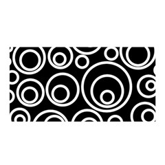 Abstract White On Black Circles Design Satin Wrap by LoolyElzayat