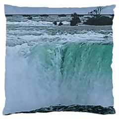 Niagara Falls Large Flano Cushion Case (one Side) by Riverwoman