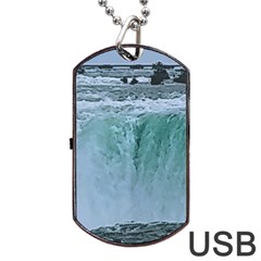 Niagara Falls Dog Tag Usb Flash (one Side) by Riverwoman