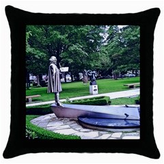 Shakespeare Garden Stratford Throw Pillow Case (black) by Riverwoman