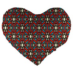 Ml-89 Large 19  Premium Flano Heart Shape Cushions by ArtworkByPatrick