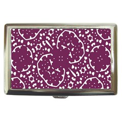 Magenta And White Abstract Print Pattern Cigarette Money Case