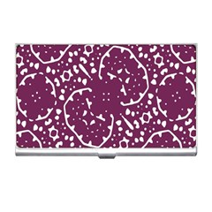 Magenta And White Abstract Print Pattern Business Card Holder