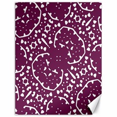 Magenta And White Abstract Print Pattern Canvas 18  x 24 