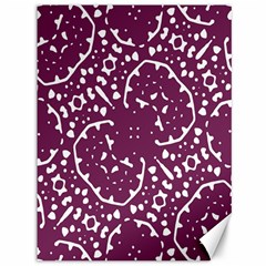 Magenta And White Abstract Print Pattern Canvas 36  x 48 