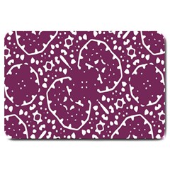 Magenta And White Abstract Print Pattern Large Doormat 