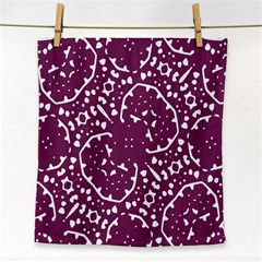 Magenta And White Abstract Print Pattern Face Towel