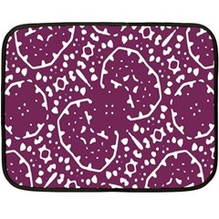 Magenta And White Abstract Print Pattern Fleece Blanket (Mini)