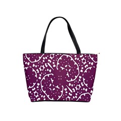 Magenta And White Abstract Print Pattern Classic Shoulder Handbag