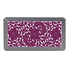 Magenta And White Abstract Print Pattern Memory Card Reader (Mini)