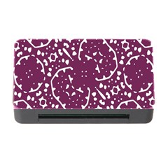 Magenta And White Abstract Print Pattern Memory Card Reader with CF