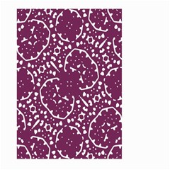 Magenta And White Abstract Print Pattern Large Garden Flag (Two Sides)