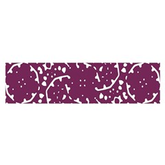 Magenta And White Abstract Print Pattern Satin Scarf (Oblong)