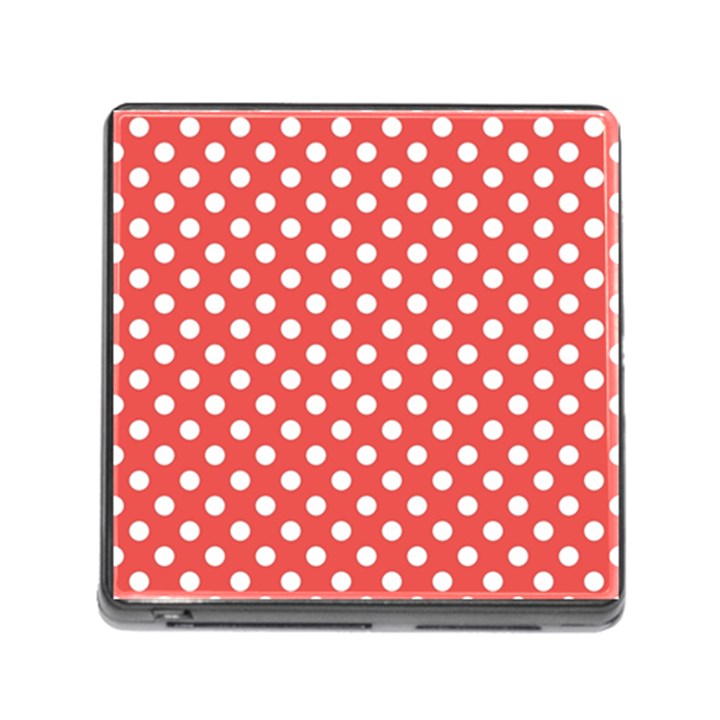 Red White Polka Dots Memory Card Reader (Square 5 Slot)