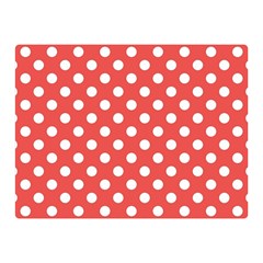 Red White Polka Dots Double Sided Flano Blanket (mini)  by retrotoomoderndesigns