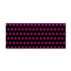 Pink Black Polka Dots Hand Towel