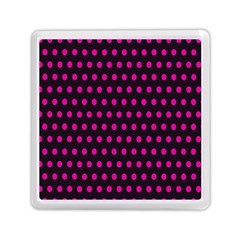 Pink Black Polka Dots Memory Card Reader (Square)