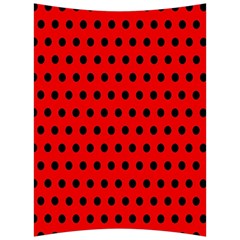 Red Black Polka Dots Back Support Cushion by retrotoomoderndesigns