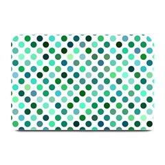 Shades Of Green Polka Dots Plate Mats by retrotoomoderndesigns