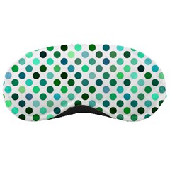 Shades Of Green Polka Dots Sleeping Masks by retrotoomoderndesigns