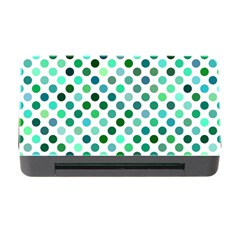 Shades Of Green Polka Dots Memory Card Reader With Cf by retrotoomoderndesigns