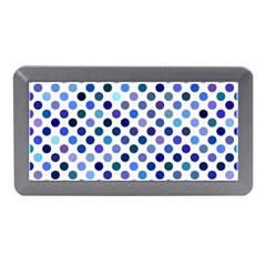 Shades Of Blue Polka Dots Memory Card Reader (mini) by retrotoomoderndesigns