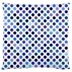 Shades Of Blue Polka Dots Large Cushion Case (one Side) by retrotoomoderndesigns