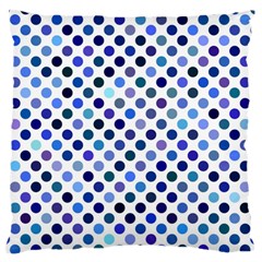 Shades Of Blue Polka Dots Standard Flano Cushion Case (two Sides) by retrotoomoderndesigns