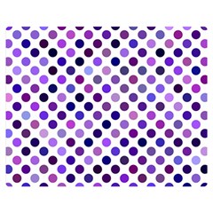 Shades Of Purple Polka Dots Double Sided Flano Blanket (medium)  by retrotoomoderndesigns