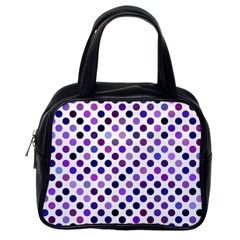 Shades Of Purple Polka Dots Classic Handbag (one Side) by retrotoomoderndesigns