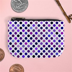 Shades Of Purple Polka Dots Mini Coin Purse by retrotoomoderndesigns