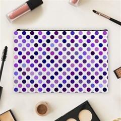 Shades Of Purple Polka Dots Cosmetic Bag (large) by retrotoomoderndesigns