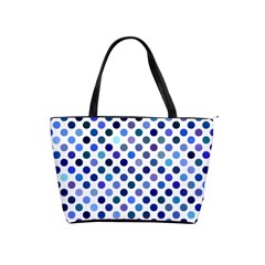 Shades Of Blue Polka Dots Classic Shoulder Handbag by retrotoomoderndesigns