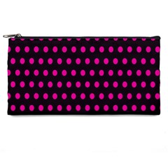 Pink Black Polka Dots Pencil Cases