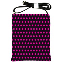 Pink Black Polka Dots Shoulder Sling Bag